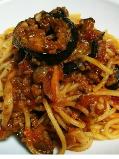 ナスとひき肉のコクトマトソースパスタ♡-レシピのメイン写真