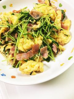 ☆豆苗とベーコンの卵炒め☆-レシピのメイン写真