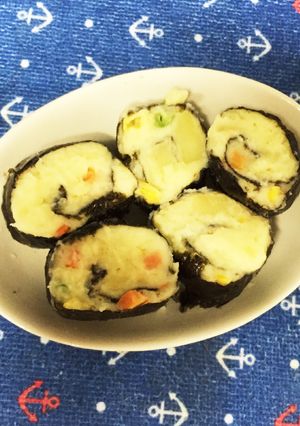 簡単リメイク☆ポテサラ海苔巻き☆-レシピのメイン写真