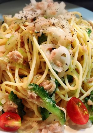 苦くない！ツナとゴーヤの冷製パスタ☆-レシピのメイン写真