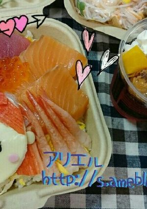 キャラ丼『ツムツム風アリエル』-レシピのメイン写真