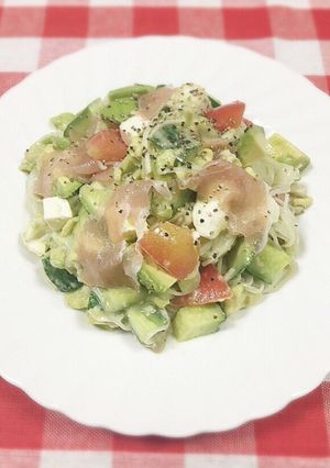 洋風アレンジ♬アボカドクリームそうめん-レシピのメイン写真
