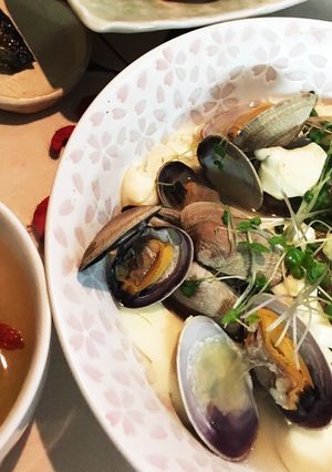 レンジで簡単！浅利と豆腐の白ワイン蒸し-レシピのメイン写真