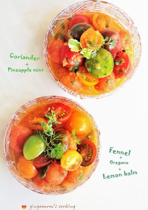 ハーブ香る♡グリルトマトとトマトのサラダ-レシピのメイン写真