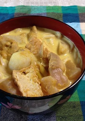 庄内風味噌味豚肉芋煮→カレー牛乳うどん-レシピのメイン写真