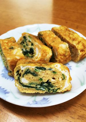 ほうれん草の入った卵焼き♡-レシピのメイン写真