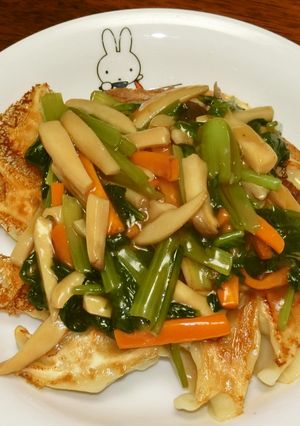 ボリュームたっぷり！餃子の野菜あんかけ-レシピのメイン写真