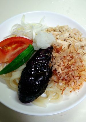 夏にピッタリ！揚げ茄子の冷やしうどん-レシピのメイン写真