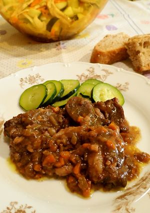 イタリア風・牛肉の赤ワイン煮込み-レシピのメイン写真