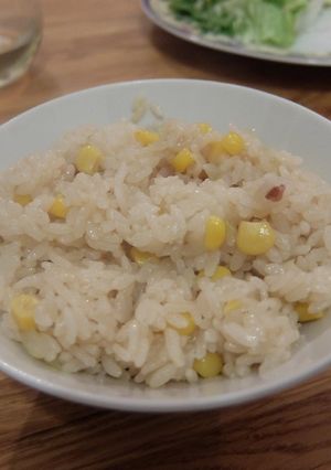 旬のつもりで缶詰コーンで炊き込み御飯-レシピのメイン写真
