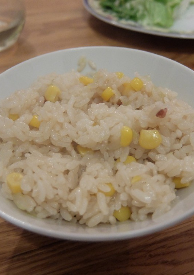 旬のつもりで缶詰コーンで炊き込み御飯-レシピのメイン写真