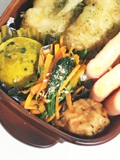 【お弁当】ほうれん草と人参のマヨ炒め-レシピのメイン写真