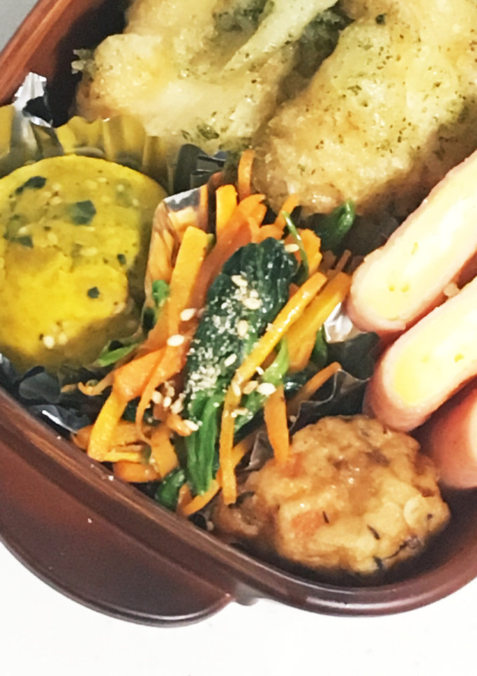 【お弁当】ほうれん草と人参のマヨ炒め-レシピのメイン写真