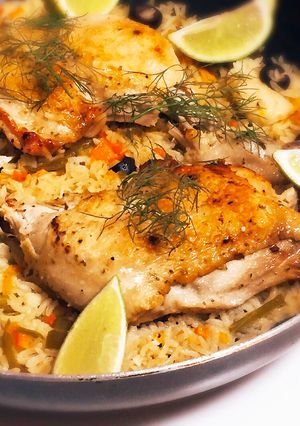 フライパン１つ♡面倒一切なし鶏肉パエリア-レシピのメイン写真