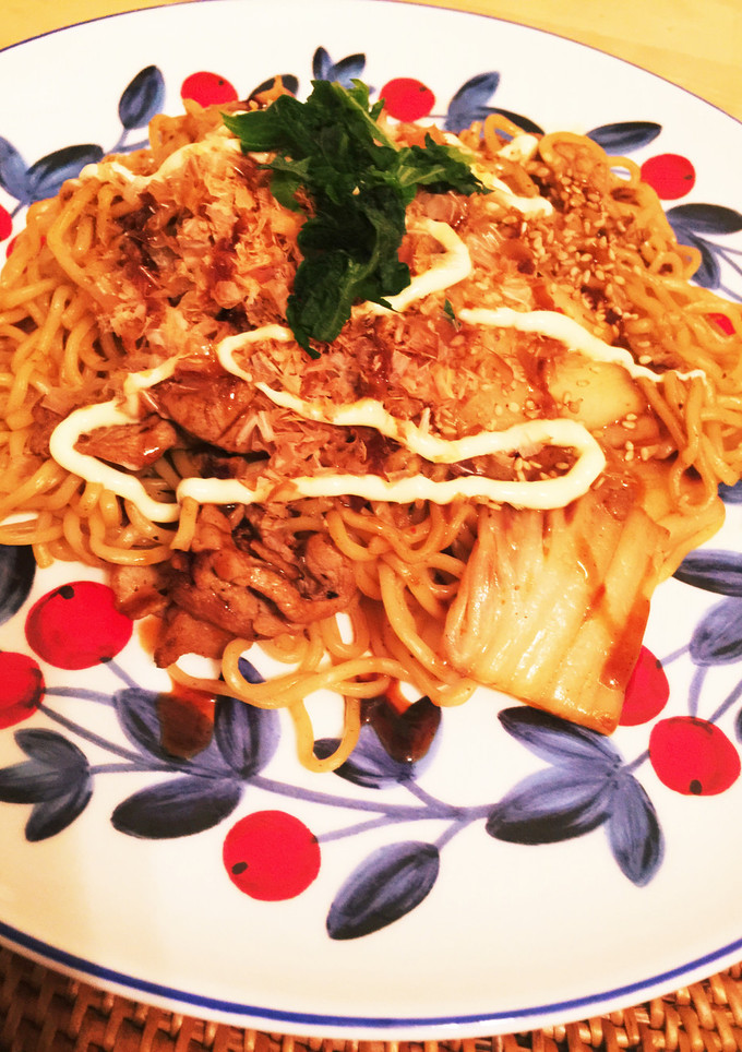 簡単♡お好み焼き風☆キムチ焼きそば-レシピのメイン写真