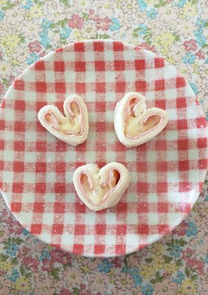 簡単♡ハートのくるくるサンドイッチ-レシピのメイン写真