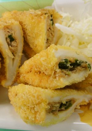はんぺんのニラひき肉はさみ揚げ-レシピのメイン写真