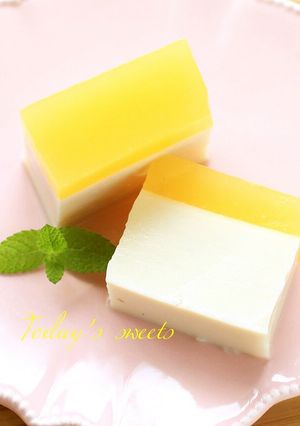 オレンジと牛乳のハーモニー寒天-レシピのメイン写真