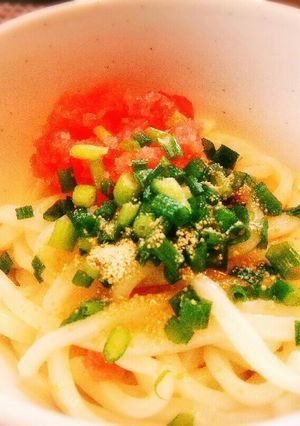 【簡単】明太子バターうどん！【お昼に♪】-レシピのメイン写真