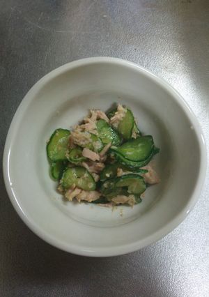 夏にピッタリ♪ツナと胡瓜のごま和え-レシピのメイン写真