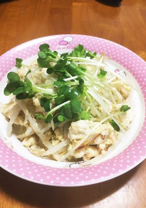 簡単安い節約もやしと豆腐の炒め物-レシピのメイン写真