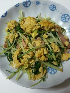 水菜とベーコンの炒め物-レシピのメイン写真