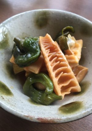 万願寺甘とうと淡竹の甘辛煮-レシピのメイン写真