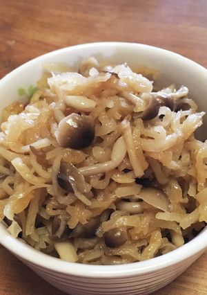 切り干し大根ときのこの炒め物(透析)-レシピのメイン写真