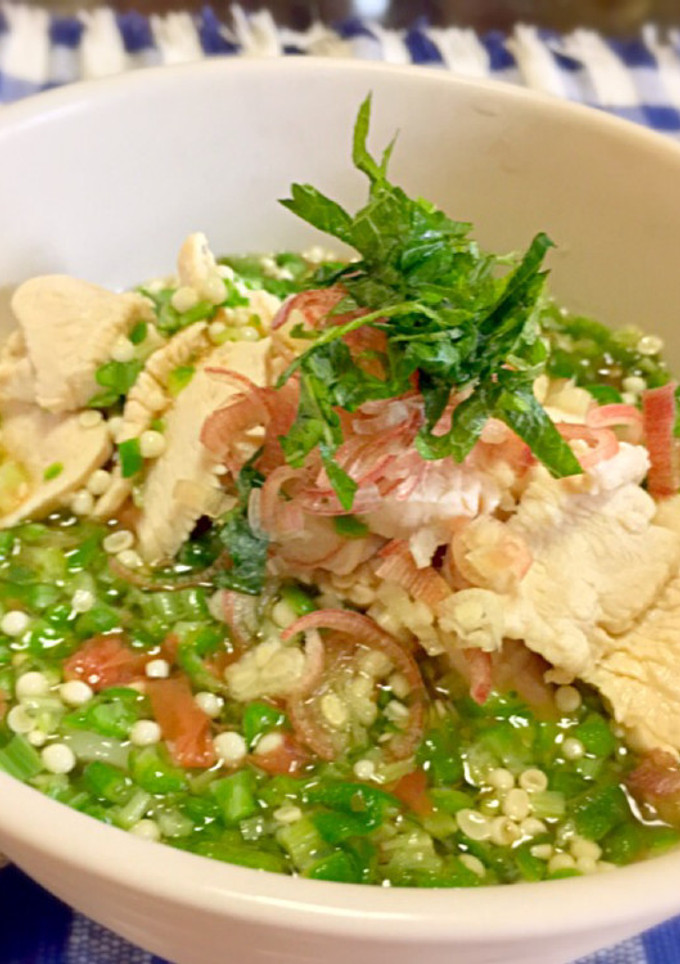 夏の定番！梅とオクラのとろろ冷やしうどん-レシピのメイン写真