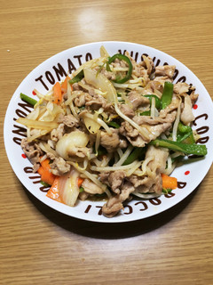 豚こまとピーマンもやしの甘辛炒め♪-レシピのメイン写真