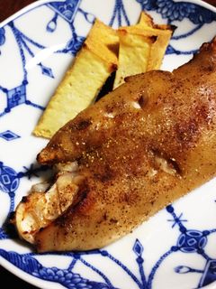鰻のタレで豚足の照り焼き 厚揚げ添え-レシピのメイン写真