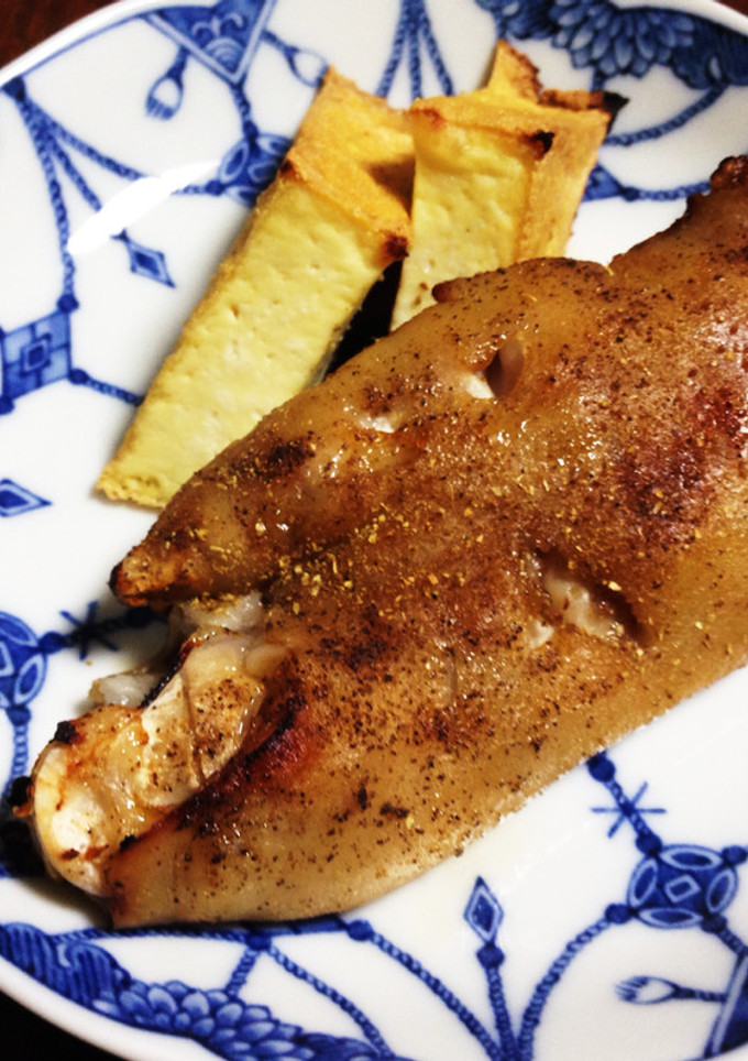 鰻のタレで豚足の照り焼き 厚揚げ添え-レシピのメイン写真