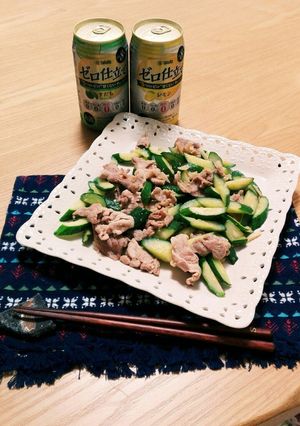 ♥きゅうりと豚肉の疲れ吹っ飛ぶおつまみ♥-レシピのメイン写真