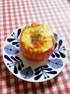 夏野菜♡まるごとトマトチーズ焼き-レシピのメイン写真