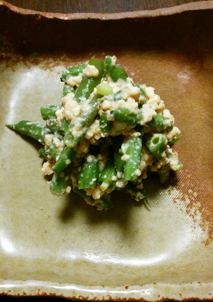 三度豆の酒粕白和え-レシピのメイン写真