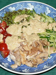 電子レンジで作る棒々鶏のサラダ仕立て-レシピのメイン写真