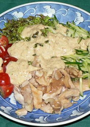 電子レンジで作る棒々鶏のサラダ仕立て-レシピのメイン写真