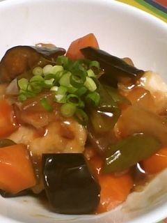 鶏胸の夏野菜あんかけ-レシピのメイン写真