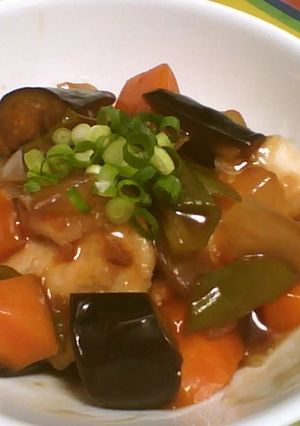 鶏胸の夏野菜あんかけ-レシピのメイン写真