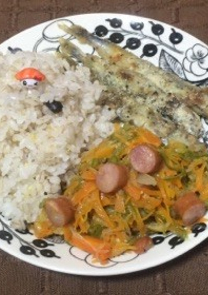 ししゃもと野菜炒めのワンプレート-レシピのメイン写真
