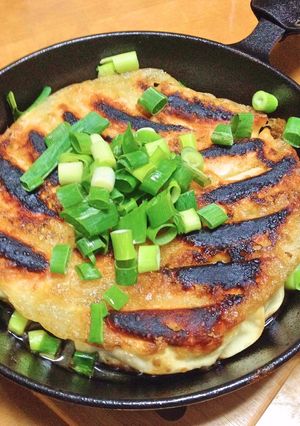 スキレットで★パリッと熱々羽根つき餃子-レシピのメイン写真