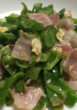 お弁当に簡単‼︎ピーマンのベーコン炒め-レシピのメイン写真