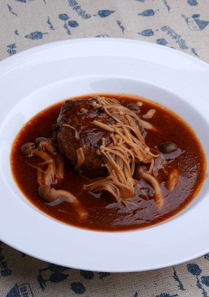 きのこの煮込みハンバーグ-レシピのメイン写真