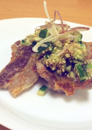 焼きトンの香味ダレ添え-レシピのメイン写真