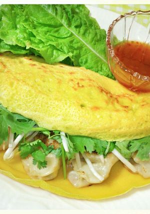 ☆王将の生餃子 de バインセオ風☆-レシピのメイン写真