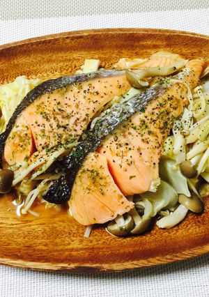 レンジで簡単★鮭とキャベツのマガポン♪-レシピのメイン写真