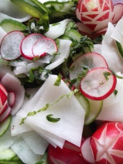 簡単♡大根と胡瓜の甘酢漬け♬薔薇の飾り♬-レシピのメイン写真