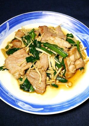 免疫力回復！肉ニラエノキの和風炒め-レシピのメイン写真