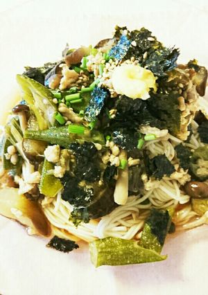 茄子とオクラのアレンジ素麺♥-レシピのメイン写真