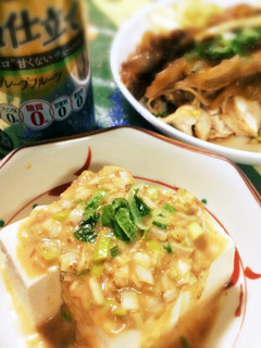 簡単5分◎豆腐のピリ辛ごまだれ*居酒屋風-レシピのメイン写真